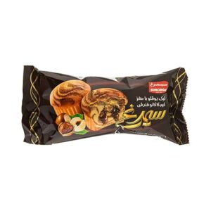 کیک دوقلو دورنگ بامغز کاکائو فندقی65 گ سیمرغ