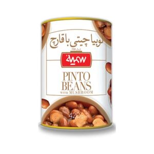 کنسرو لوبیا چیتی با قارچ 380 گ سمیه