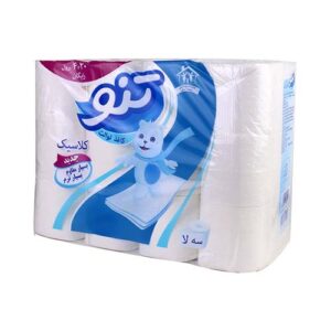 دستمال توالت 3 لایه 24 رول 2+22 تنو